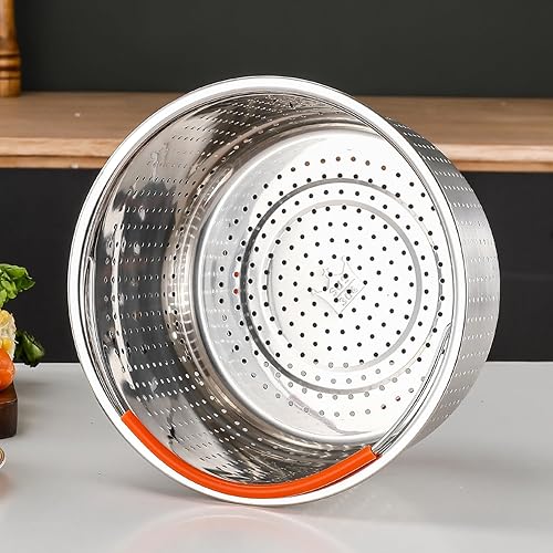 Miniatura 10 de Cesta de vapor para olla instantánea, cesta de vapor de verduras de acero inoxidable para ollas (3 cuartos de galón)