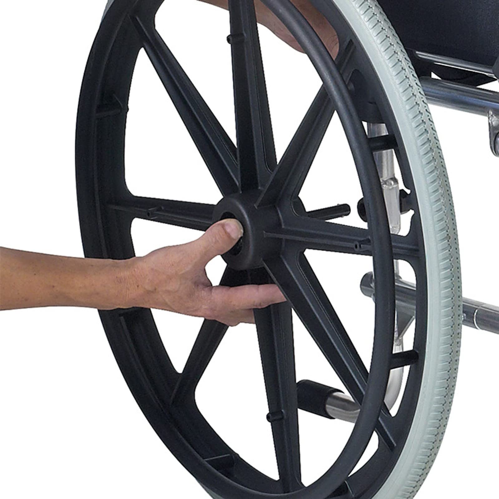 Silla de Ruedas Plegable,Autopropulsable Ultraligera Silla de Ruedas Manual Aluminio,Doble Sistema de frenado,Reposapiés abatibles,Reposabrazos Respaldo Asiento 46 cm