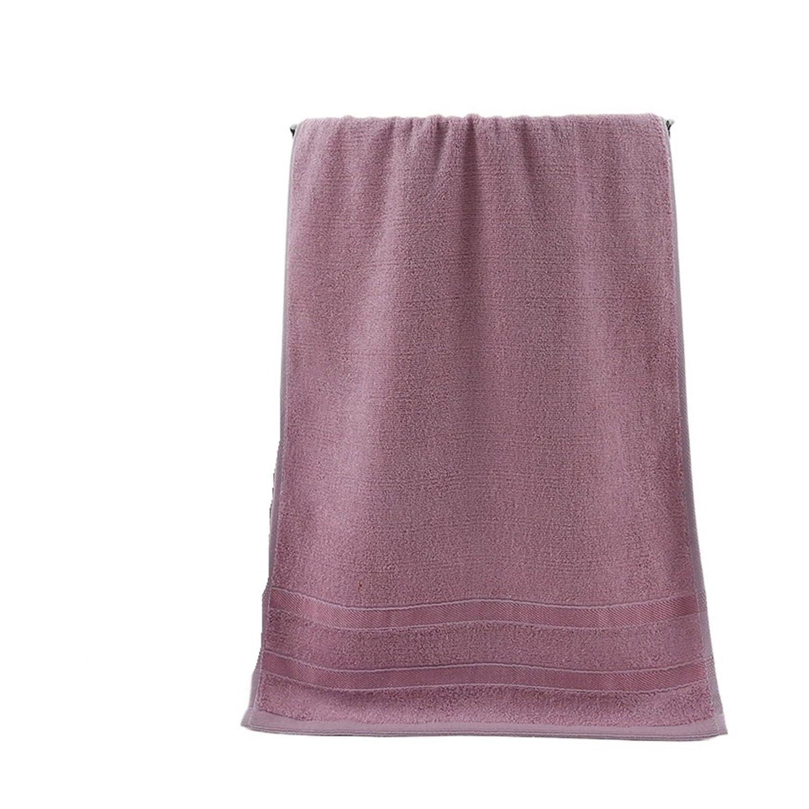 Genérico Toalla de Mano algodón y bambú, Absorbente, súper Suave, Lujo for el hogar, 1 ud(Purple,70x140cm)