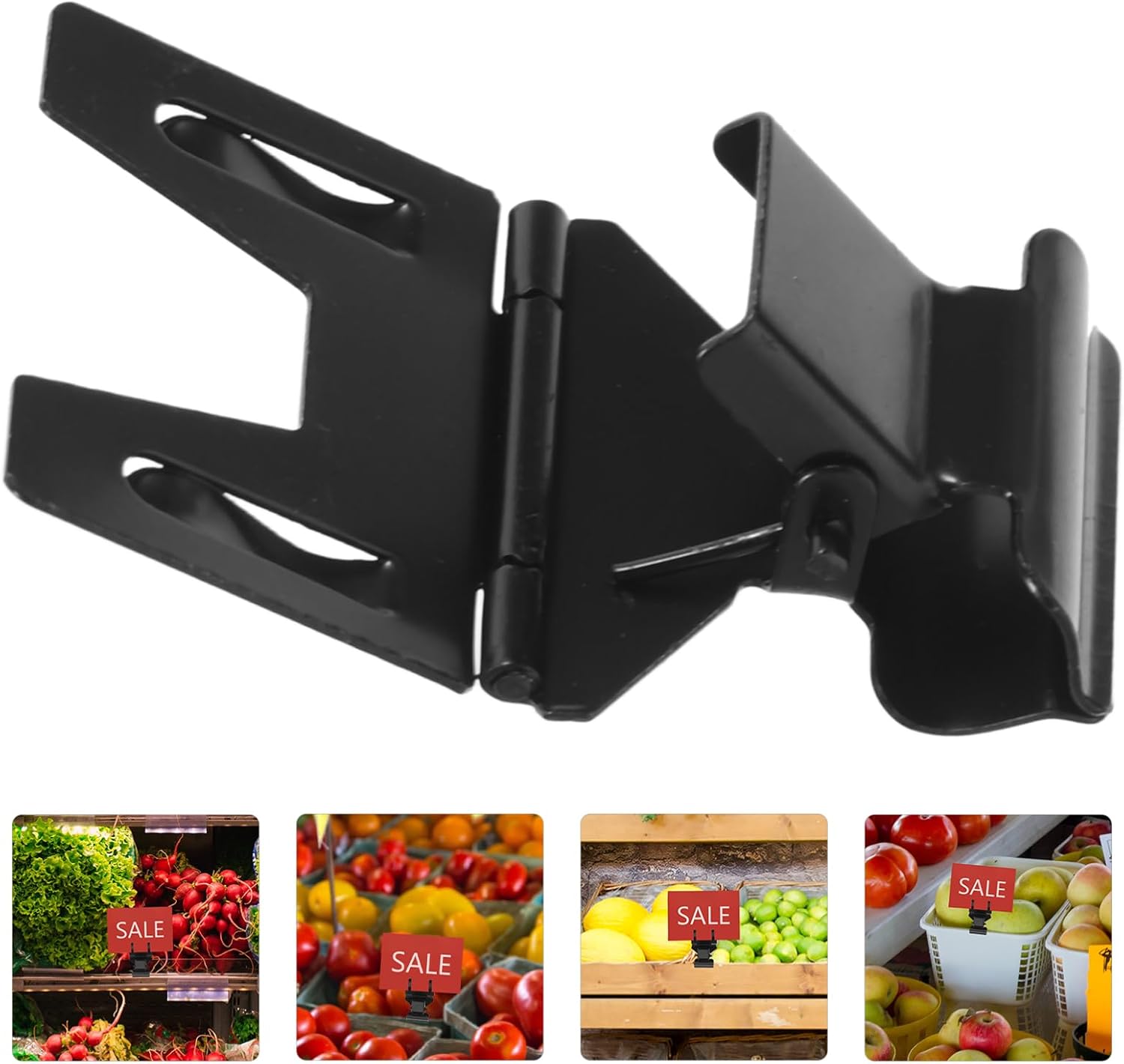 4pcs Metal Price Tag Clips for Retail Display Sign Holders