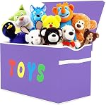 YOLOXO Boîte à jouets coffre, corbeilles de rangement robustes collapsibles avec des lids, super grands enfants Rangement de jouets Organisateur Boîtes Paniers à jouets pour enfants, garçons, filles, salle de bain, salle à jouer, placard (Linen Gray)