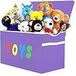 YOLOXO Toy Box Chest, Collapsible Sturdy Storage Bins with Lids, Extra Large Kids Toy Storage Organizer Boxes Bins Baskets for Kids, Boys, Girls, Nursery Room, Playroom, Closet (Classical Purple)
