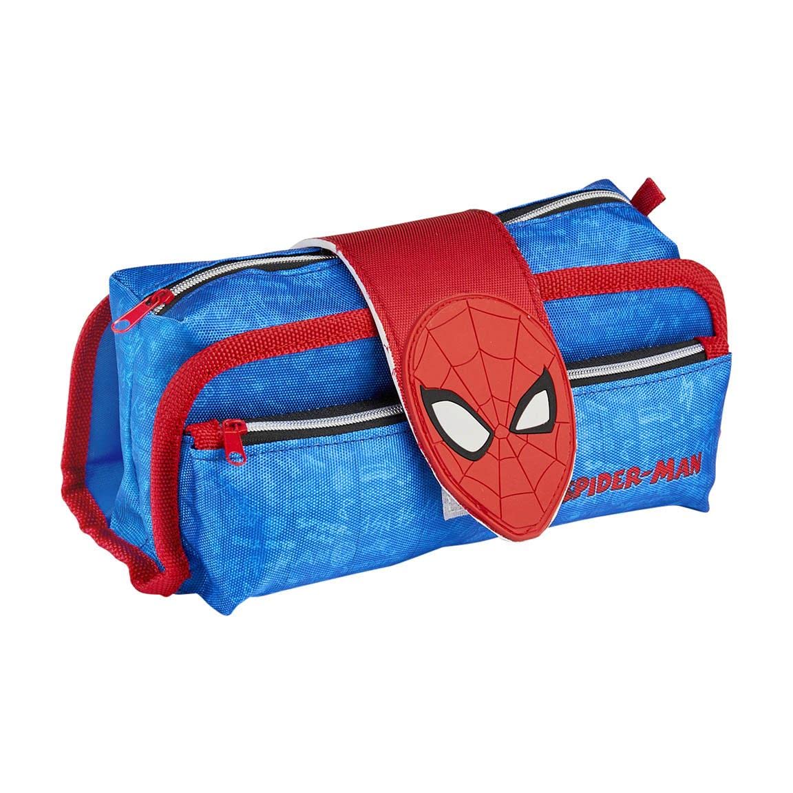CERDÁ LIFE'S LITTLE MOMENTS 2700000303, Estuche Escolar 3 Compartimentos Niños, De Spiderman Podrá Llevar Todo El Material Necesar Unisex Azul (Blue), 2700000303