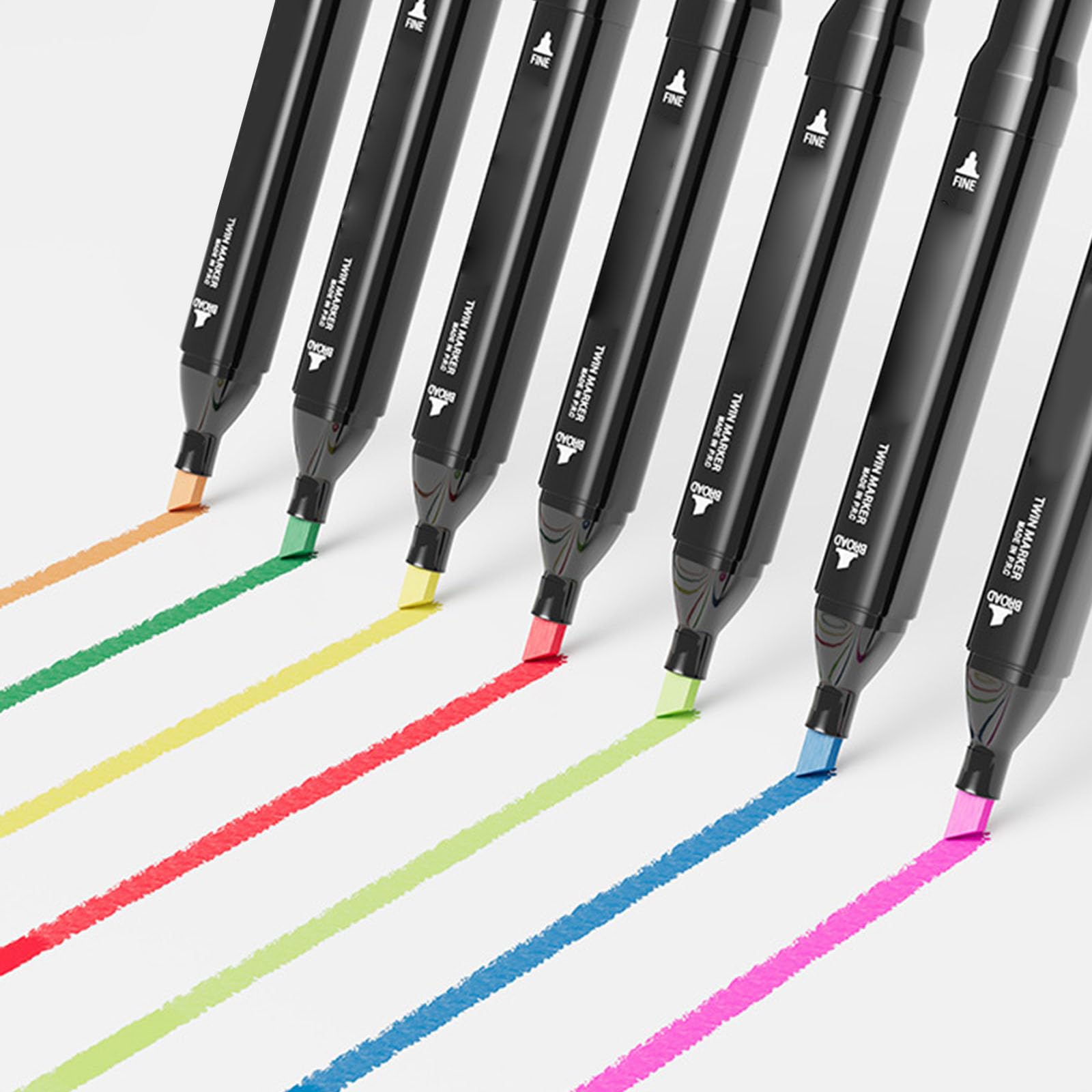 24-teiliges bis 120-teiliges ergonomisches Kunstmarker Set, Doppelspitze, tragbares Design, geeignet für Künstler, Studenten, Doppelspitze