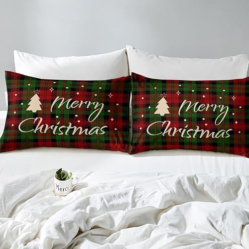 Vista 30 de Juego de funda de edredón rosa de Navidad para niñas, tamaño matrimonial, lindo juego de ropa de cama de dibujos animados de pingüino de Papá Noel