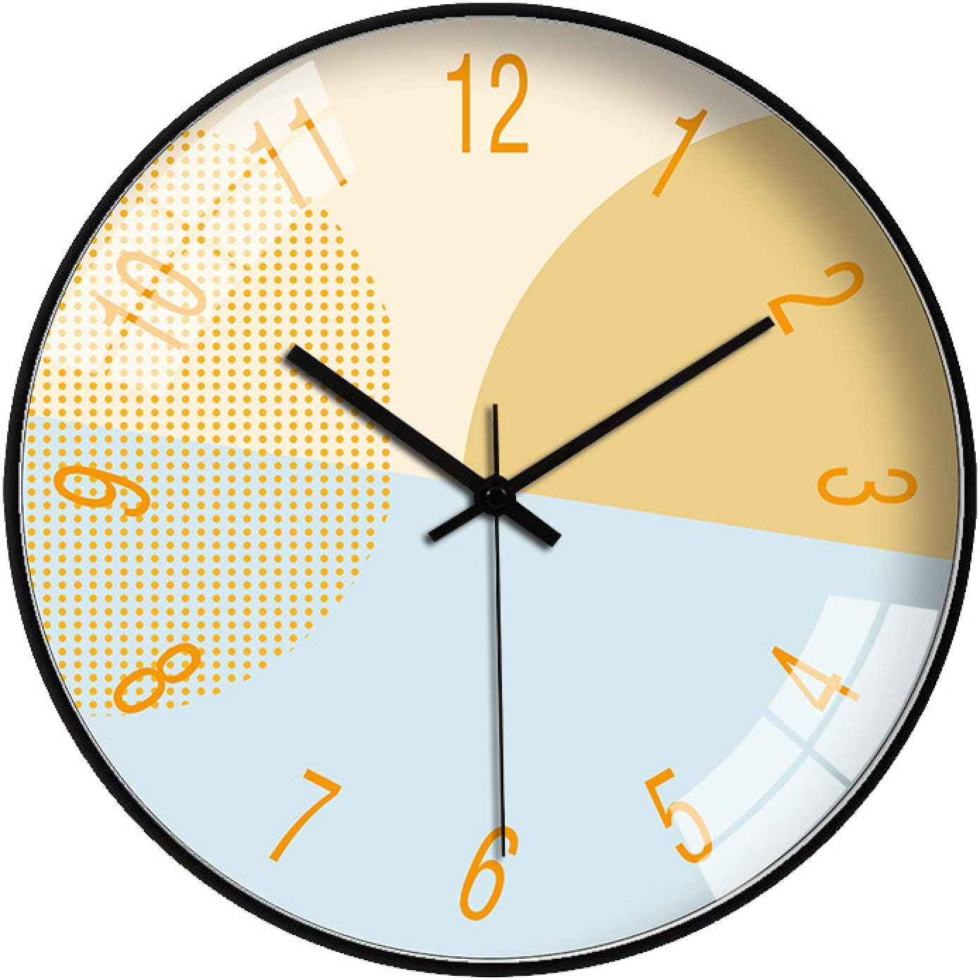 ANQIN Night Wall Clock for Bedroom Modern Silent Wood