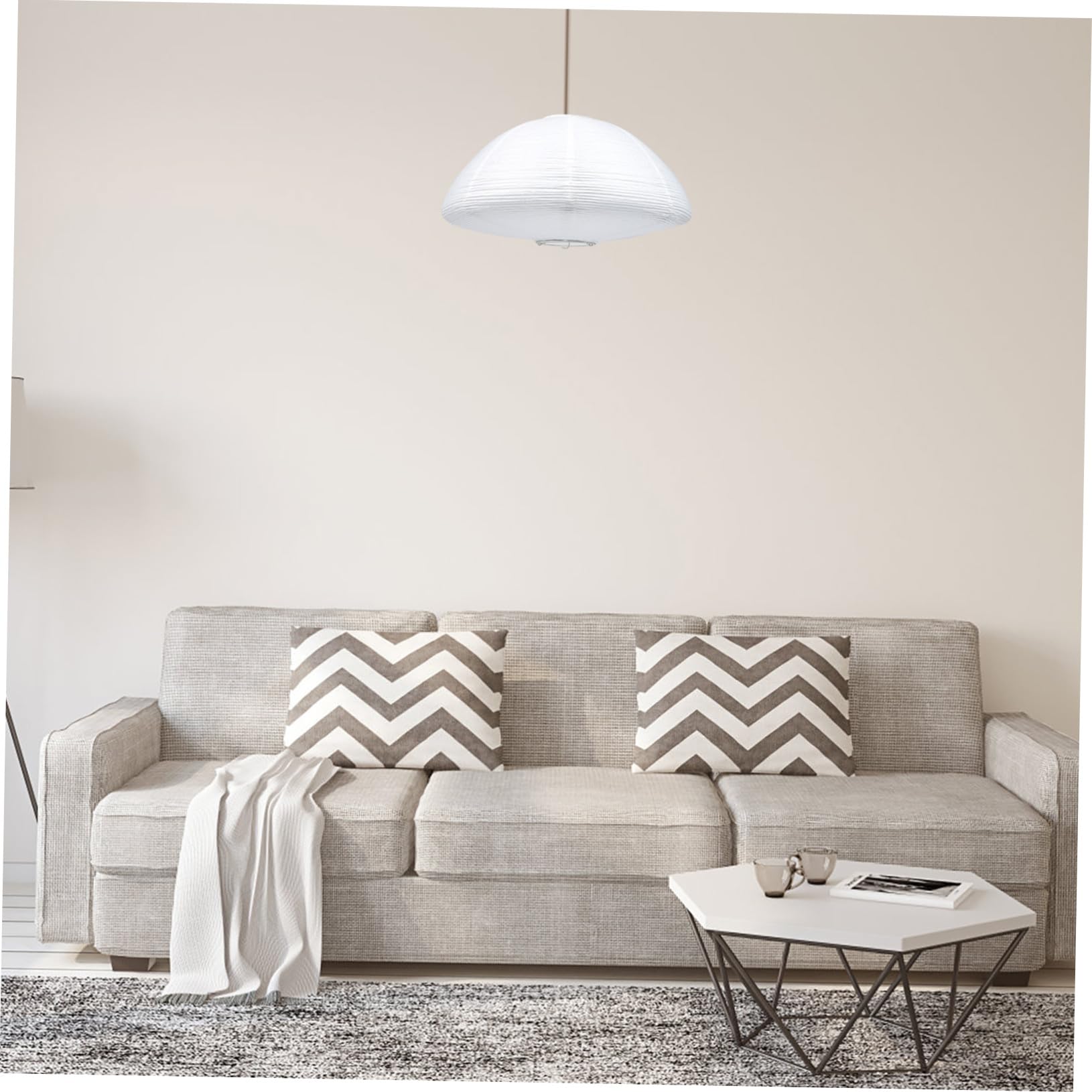 Paralume di Carta Bianco Semplice per Lampada a Sospensione, Facile da Installare, Ammorbidisce la Luce, per Camera da Letto e Ufficio