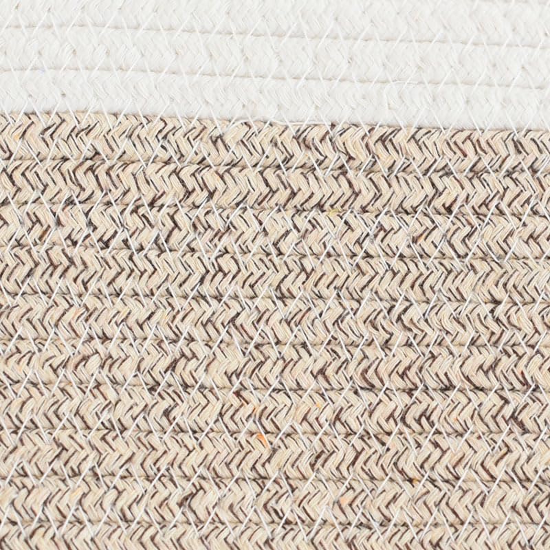 Door Hanging Basket 3 Animal Braided Cotton Rope Wall Mounted Storage Basket Decoration (White + Brown) - Image 2