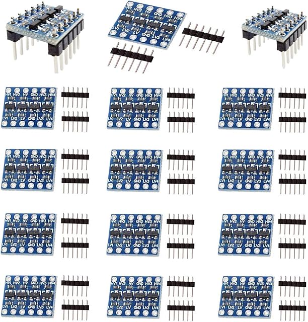 RUNCCI-YUN 15pcs 4 Channels IIC I2C Logic Level Converter Bi-Directional Module 3.3V to 5V Shifter for Arduino (Pack of 15)
