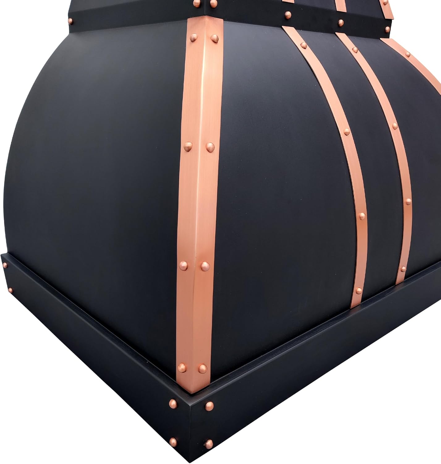 CT Copper Tailor Copper Vent Hood Wall Mount,30'' W,30''H, 610 CFM Exhaust Fan,Stainless Steel Vent,LED Light,Dishwasher-Safe Baffle Filters,CT-VH1TR2