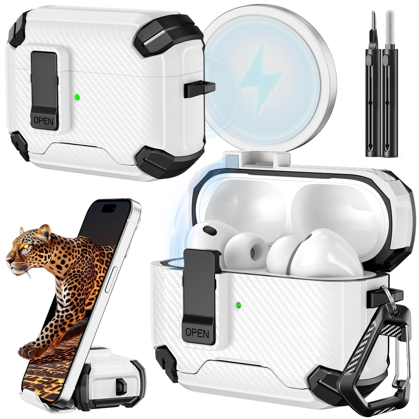 Inesore for AirPods Hülle with Phone Stand Design (2025)