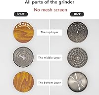 Vista 2 de KINGTOP Molinillo grande de especias de 3 pulgadas (grano de madera marrón)