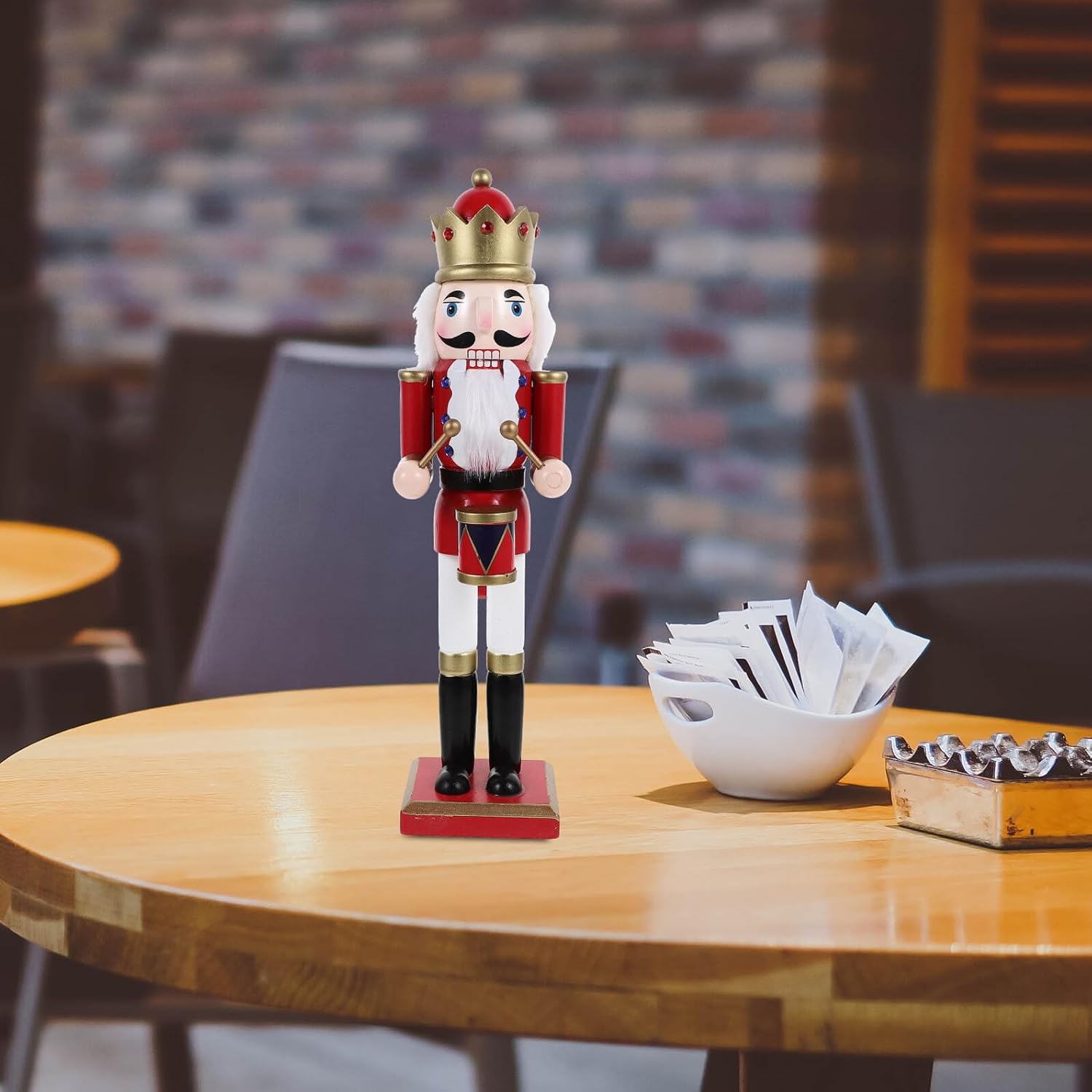 Wooden Christmas Nutcracker Soldier Figurine 38cm Traditional Festival Tabletop Decor Holiday Home Ornament