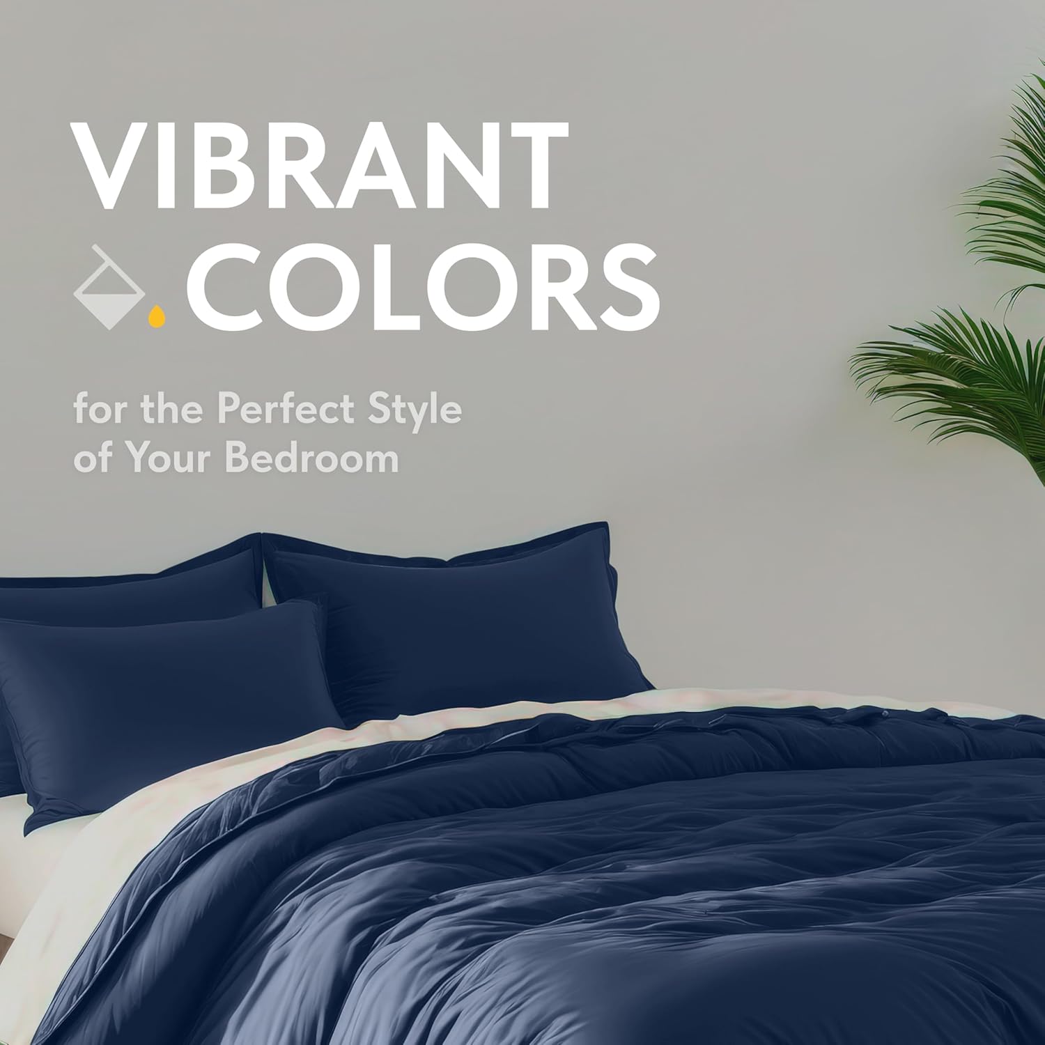 White Classic Navy Duvet Cover Queen Size with Zipper, Microfiber Duvet Cover Set of 1 Down Comforter Cover with 2 Pillow Shams | Comforter Not Included