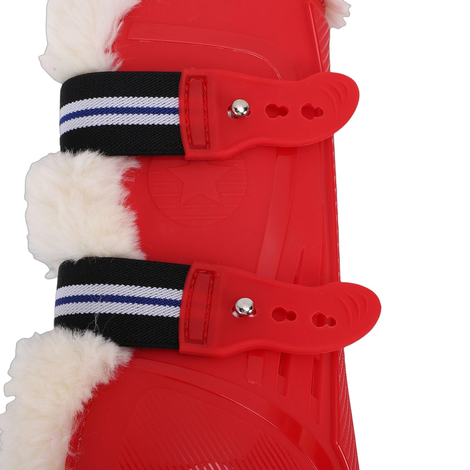 Benda Protettiva per Le Gambe del Cavallo, Guscio in PU Resistente, Fodera in Morbida Lana Sintetica, Design ergonomico del Contorno per Saltare Sangue Caldo, purosangue Medi e