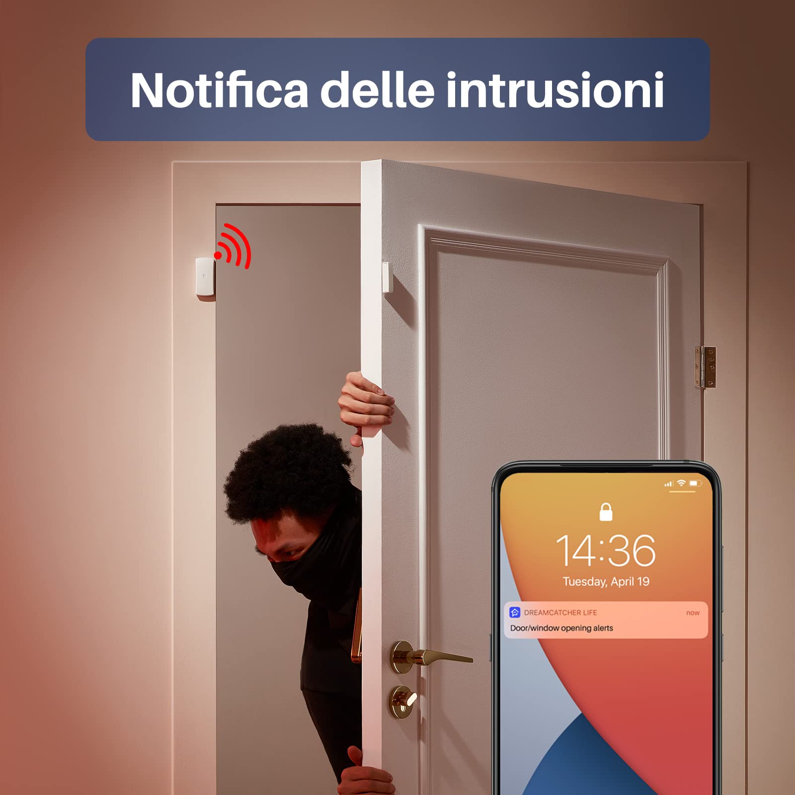 Chuango LTE-400 - Allarme domestico senza fili con sirena - Sistema di sicurezza domestica - Apriporta e finestra - Hub, sensori e telecomando - Allarme intelligente Wifi/4G