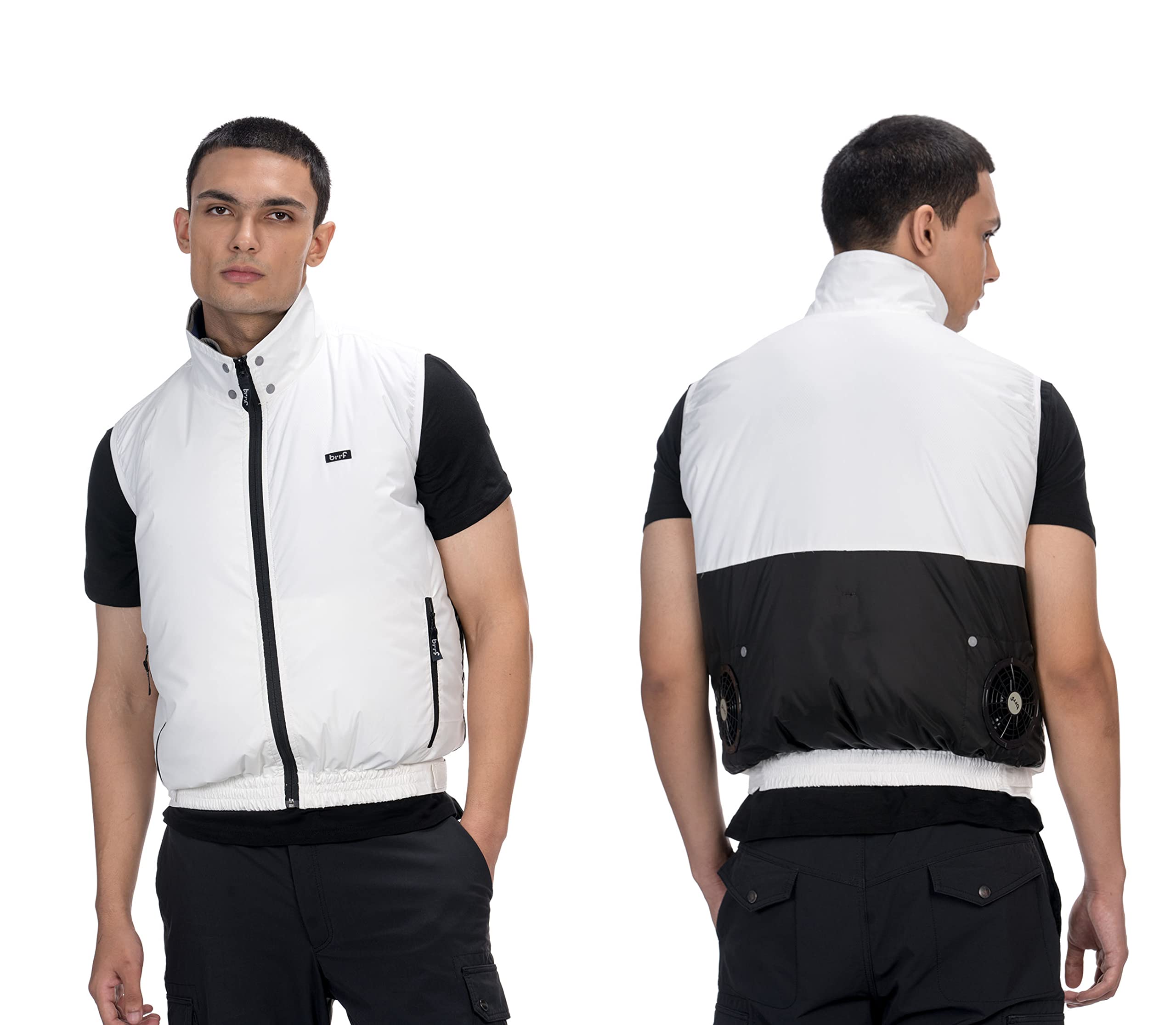 brrf Air-Conditioned Jacket Basic Version, Cooling Jacket,Beat the Heat, Indoor/Outdoor Activities, Battery Fan Set, 10000 mAh, 5 V, Unisex, Instant Cooling