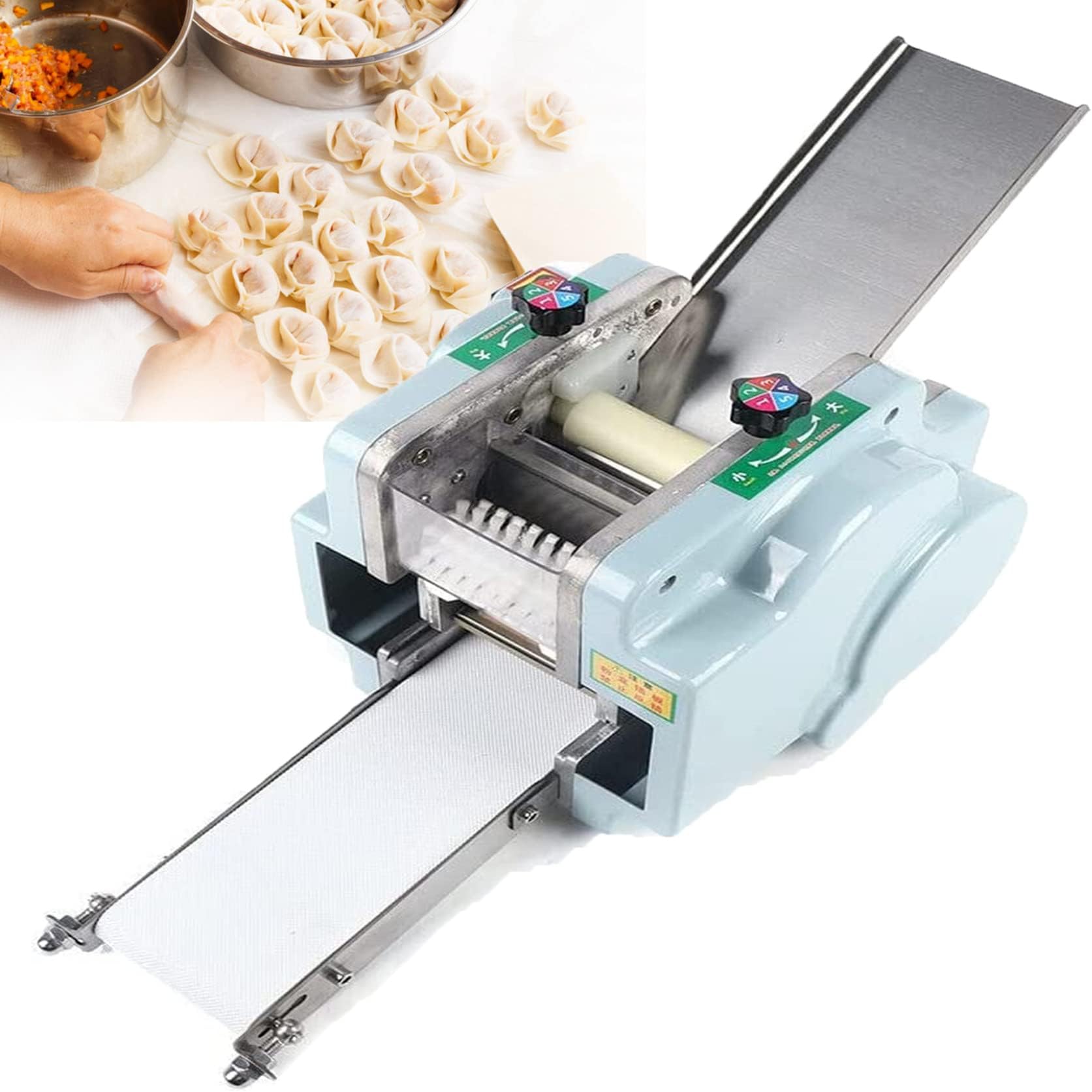 8cm Automatic Dumpling Skin Wonton Maker, Automatic Dumpling Wrapper Maker, Dumpling Skin Wonton Dough Processing Tool For Restaurant Kitchen Household, 40 Pcs/Min