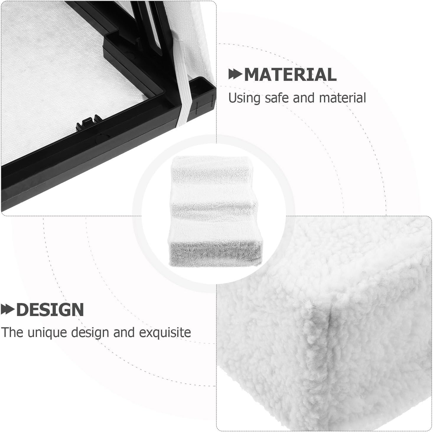 Cabilock Pet Steps and Dog Ladder Non-Slip Safety Stairs with Removable Cover White Modular Design Indoor Puppy Bed Stairs for Small Dogs and Cats