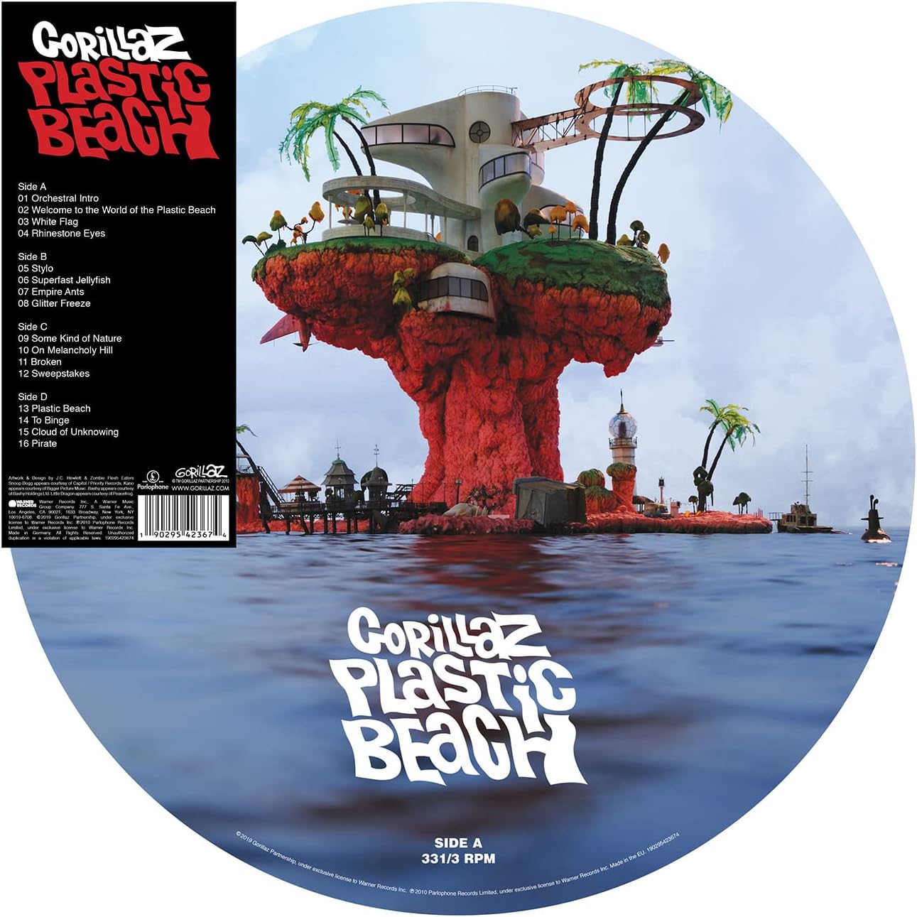 Plastic Beach Double picture discs, clear sleeve