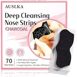 AUSLKA Blackhead Pore Strips,(70 Counts) Blackhead Remover-Deep Cleansing Charcoal Strips - Black Head Nose Strips -Black Head Remover