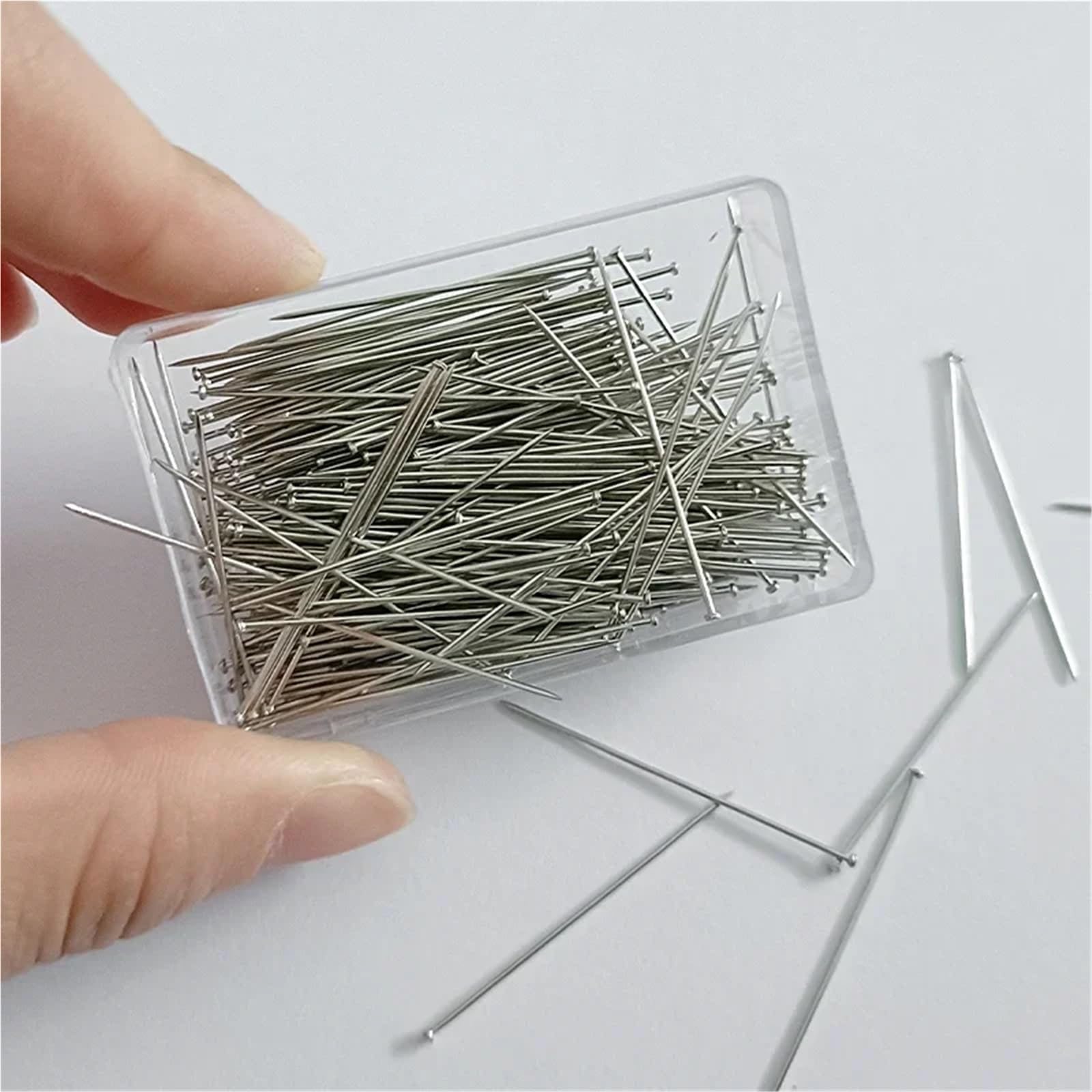 Alfileres de costura rectos de acero inoxidable de 35 mm, 10 unidades, 300 unidades, herramientas de costura
