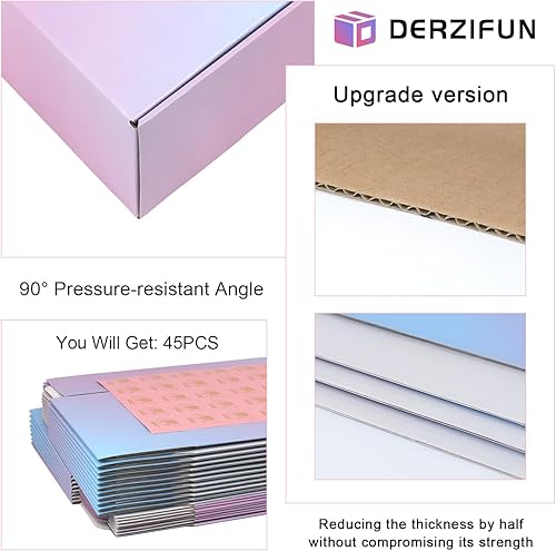 Miniatura 16 de Cajas de envío pequeñas de 6 x 4 x 2 pulgadas para pequeñas empresas, paquete de 30 cajas de correo moradas, caja de embalaje de cartón corrugado