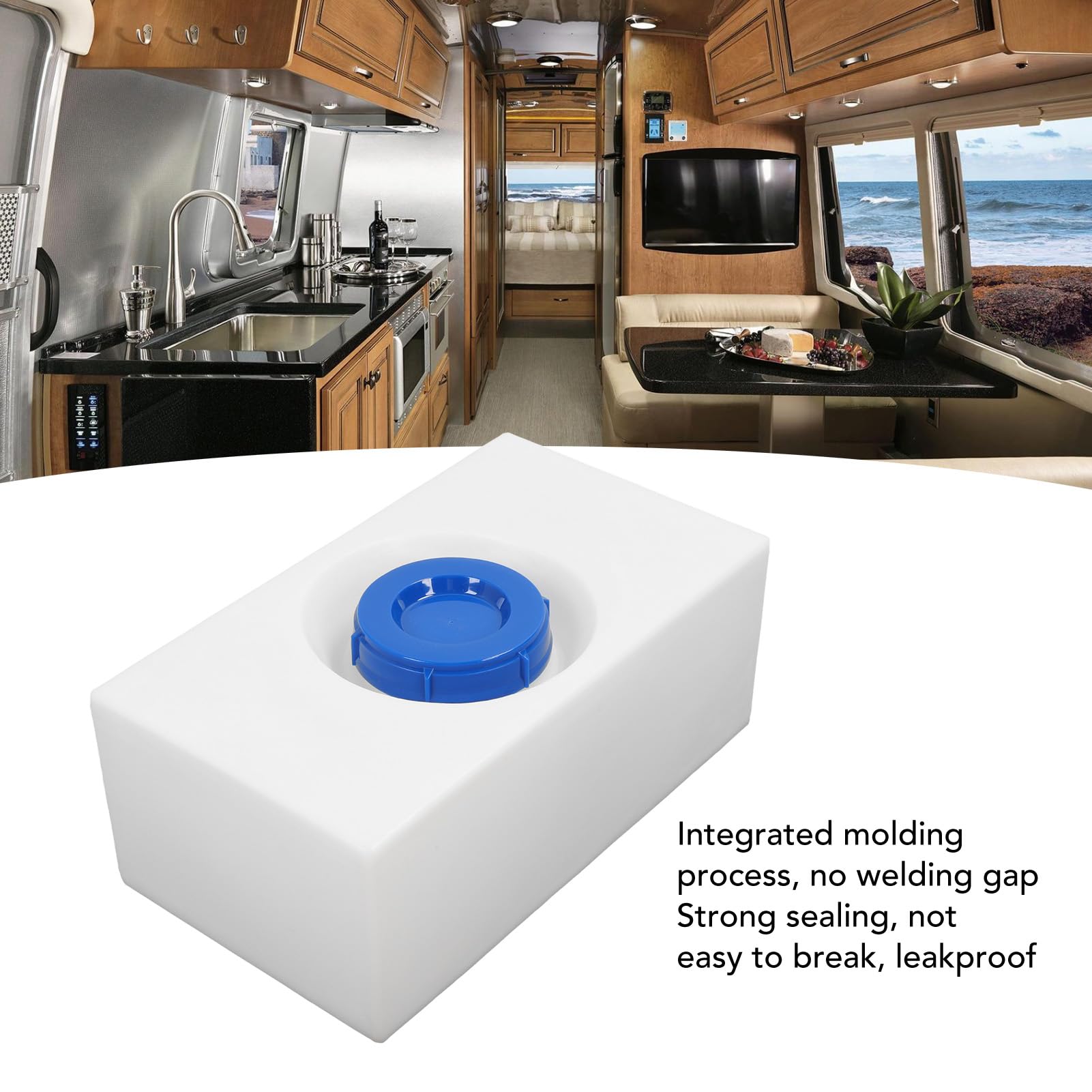 8 Gallonen RV-Frischwassertank, Auslaufsicherer LLDPE-Wasserspeichertank in Lebensmittelqualität für Anhänger, Wohnmobil, Boot, Yacht, für Camping Im Freien