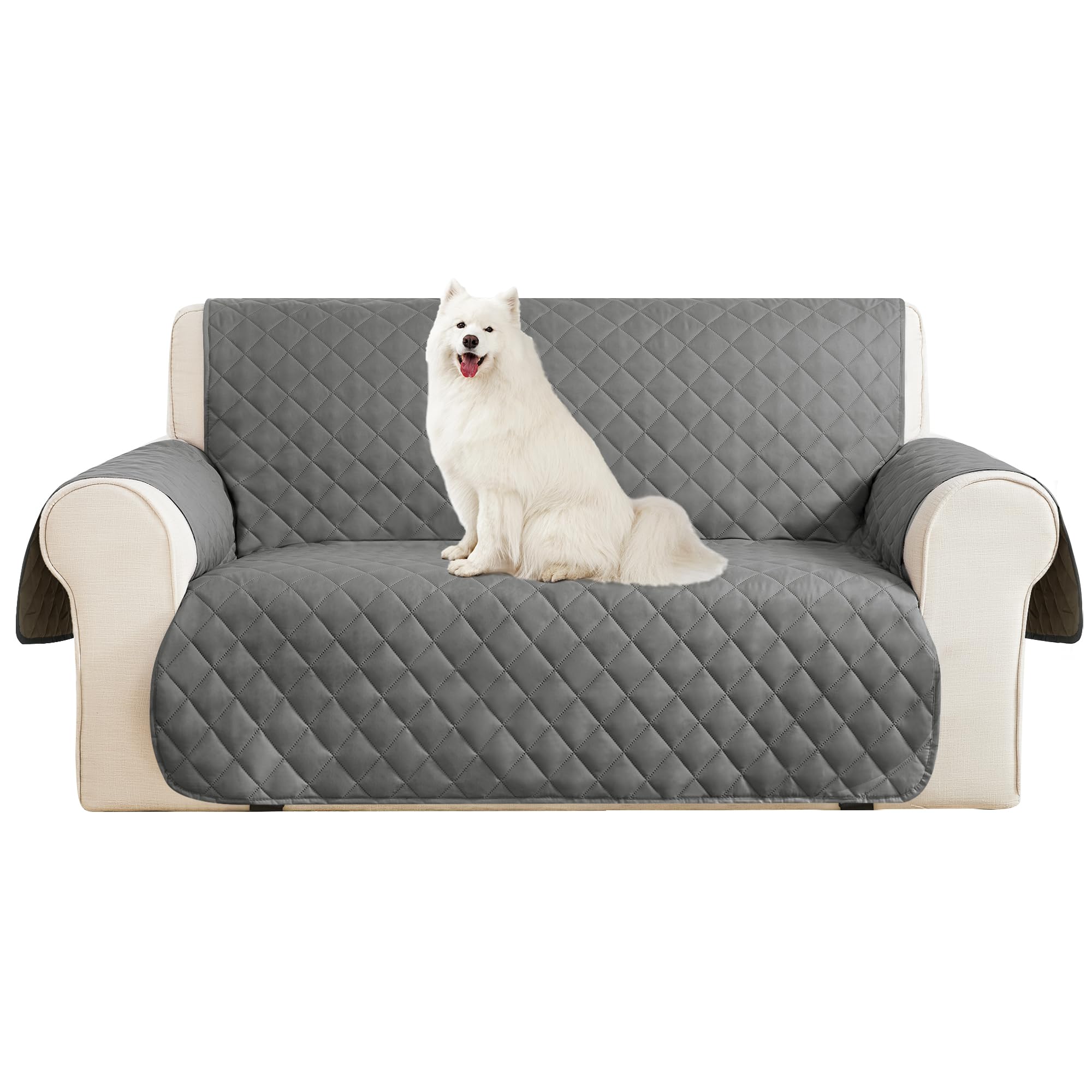 Deconovo Funda de Sofá Decorativas para Salón Antideslizante Fácil de Limpiar Impermeable de Decoración para Mascotas Adapta Mayoría de Estilos 2 Plaza (120x212) cm Gris Claro-Taupe