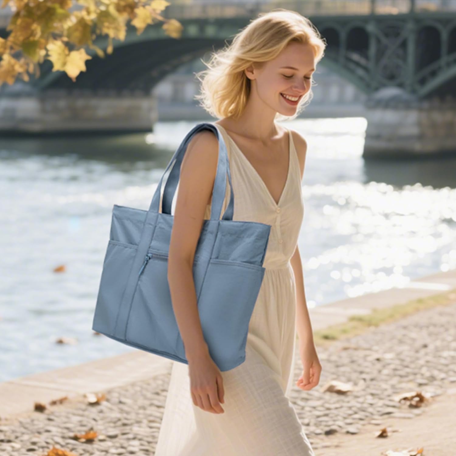 Tote Bag for Women,Large Handbag with Laptop Compartment, Shoulder Bag for Travel, Tote Bags for Work and Everyday - Image 2