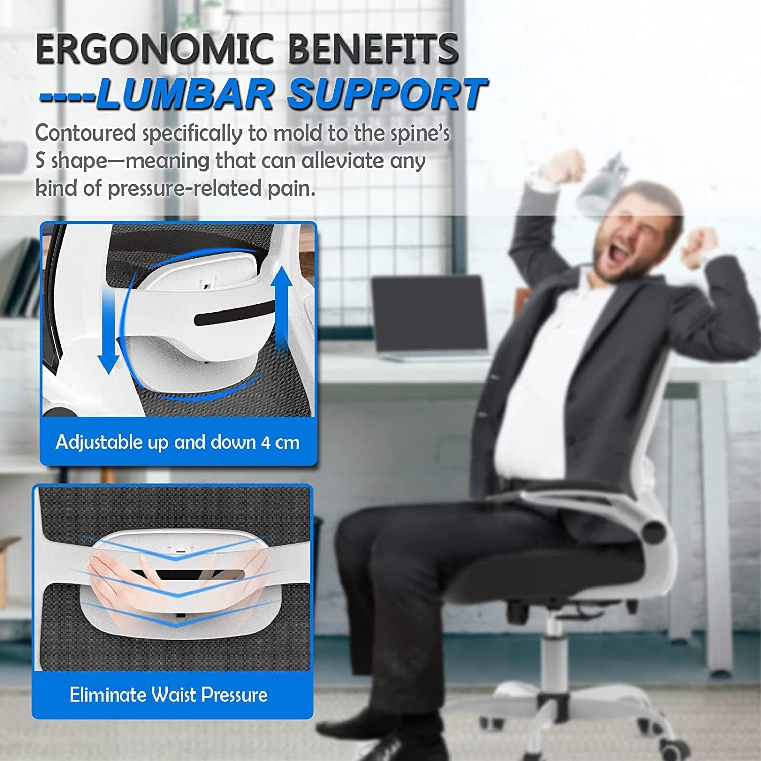 Hоt Dеаlѕ Mimoglad Office Chair, High Back Executive Computer Desk Chair - Adjustable Height and Flip-up Arms Swivel Chair Thick Padding for Comfort and Ergonomic Design for Lumbar Support… Suреr Bіg Clеаrаnсе! Mimoglad Office Chair, High Back Executive Computer Desk Chair - Adjustable Height and Flip-up Arms Swivel Chair Thick Padding for Comfort and Ergonomic Design for Lumbar Support…