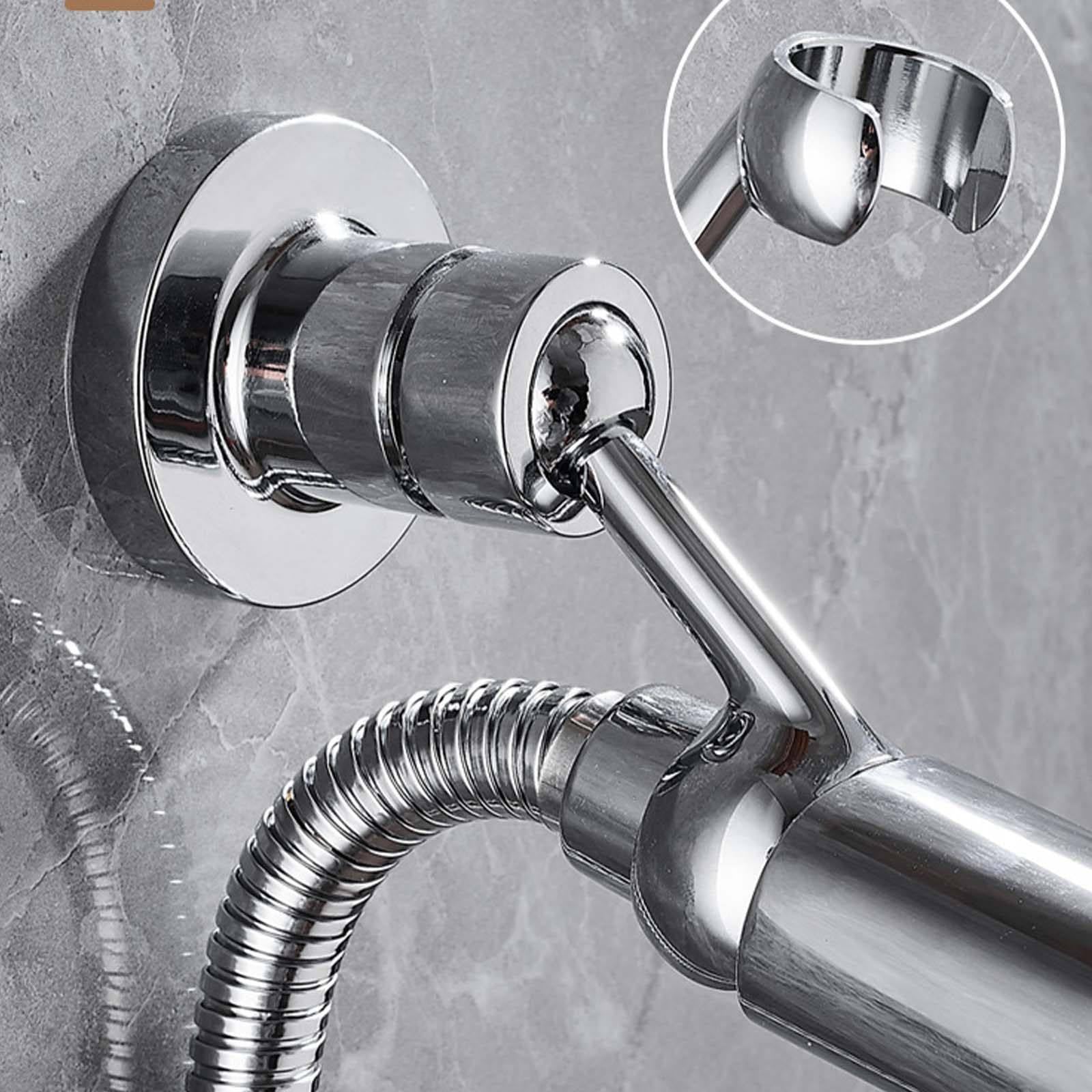 Soporte Ducha Pared Redondo Soporte Alcachofa Ducha Latón Soporte Ducha Rotación Universal Soporte de Ducha Instalación de Perforación Soporte para Ducha Enchapado Soporte Ducha Barra