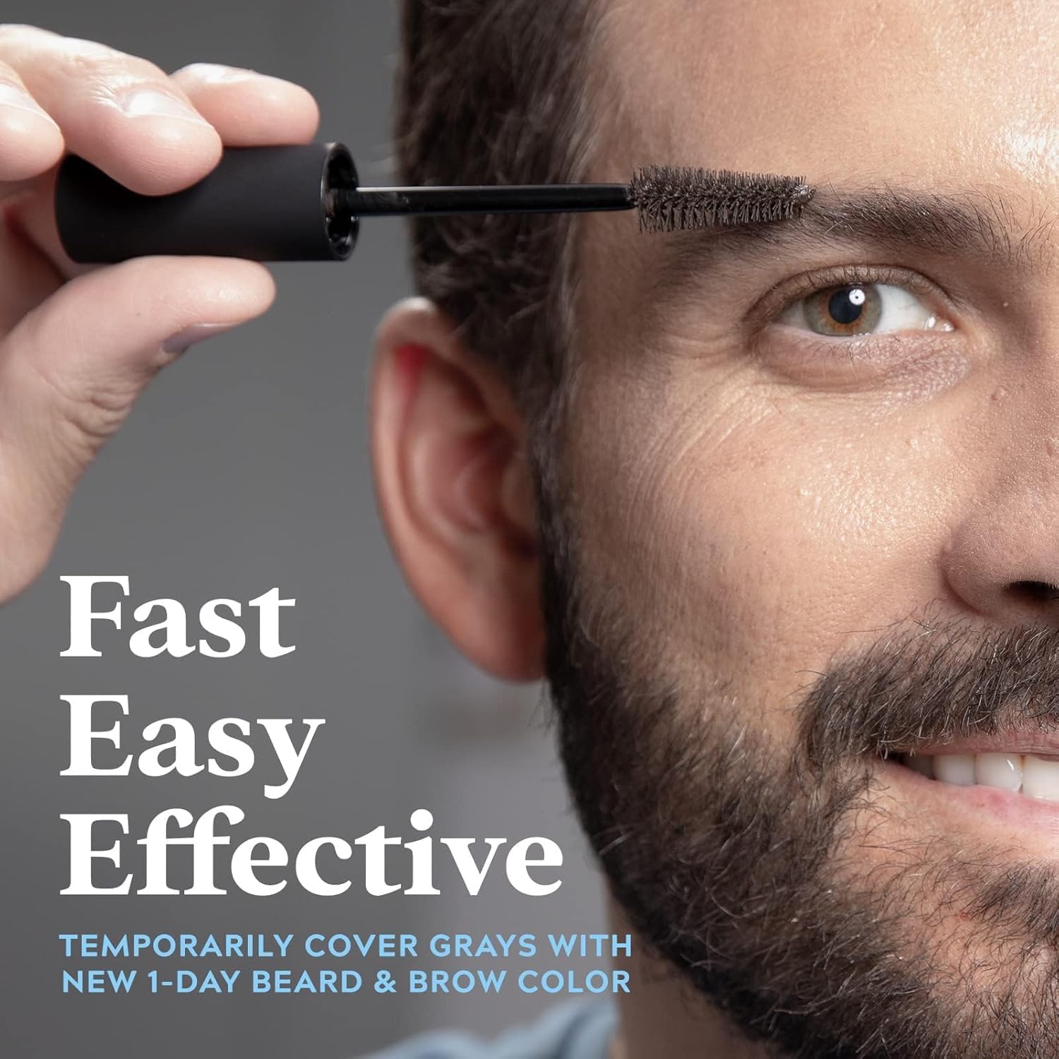 Just for Men 1 day Beard & Eyebrow Tint for Mustache & Eyebrow Enhancement - Up to 30 coats - Light Brown