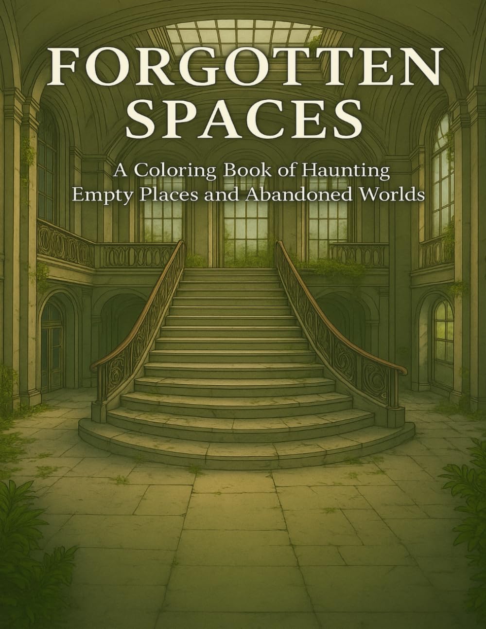 Forgotten Spaces: A Coloring Book of Haunting Empty Places and Abandoned Worlds: 25 Atmospheric Scenes of Abandoned Architecture, Overgrown Interiors, and Lost Liminal Worlds