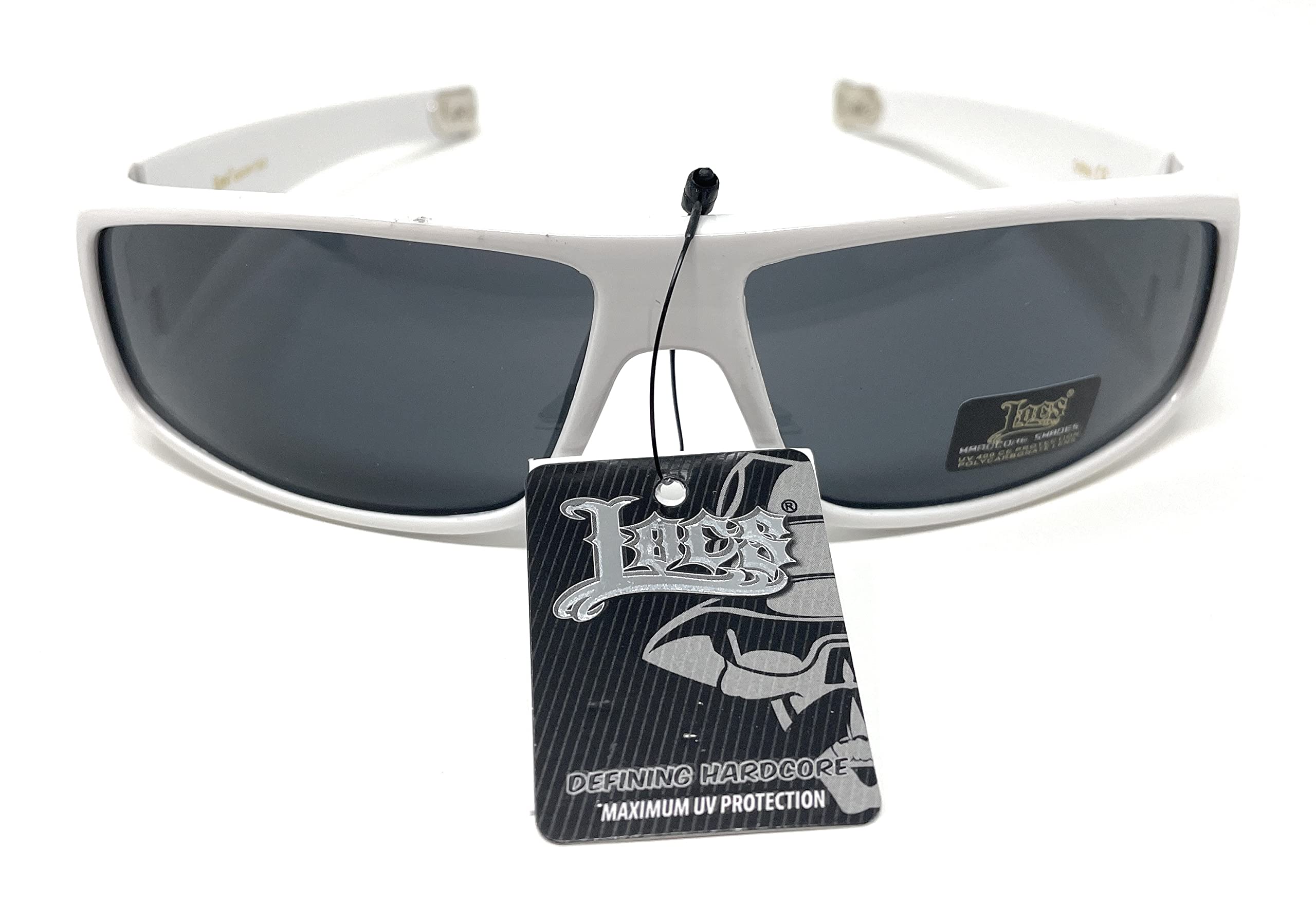 Locs - Flat Top Wrap OG Gangsta Hardcore Sunglasses (White)