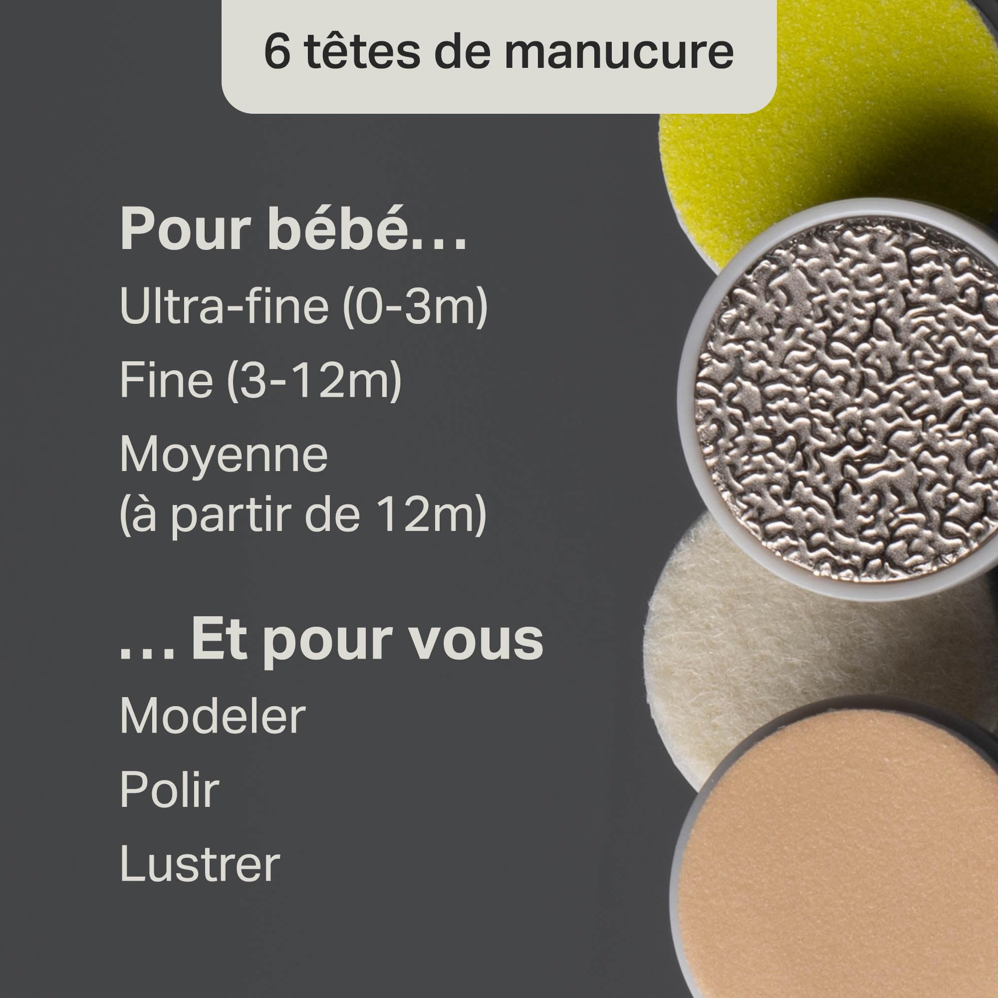 Tommee Tippee Lime à Ongles Électrique pour bébé, Coupe-Ongles à Piles pour Enfant en Bas Âge avec Éclairage LED et Six Têtes de Limage pour Bébé et Adulte