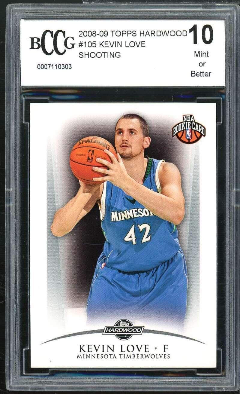 Kevin Love Rookie Card 2008-09 Topps Hardwood #105 BGS BCCG 10 - Basketball Slabbed Rookie Cards