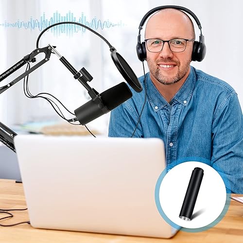 Vista 26 de MV7 MV7X MV7+ Brazo Boom - Brazo de micrófono con cubierta de espuma compatible con Shure MV7 y Shure MV7X y Shure MV7+ Micrófono con filtro Pop y 2