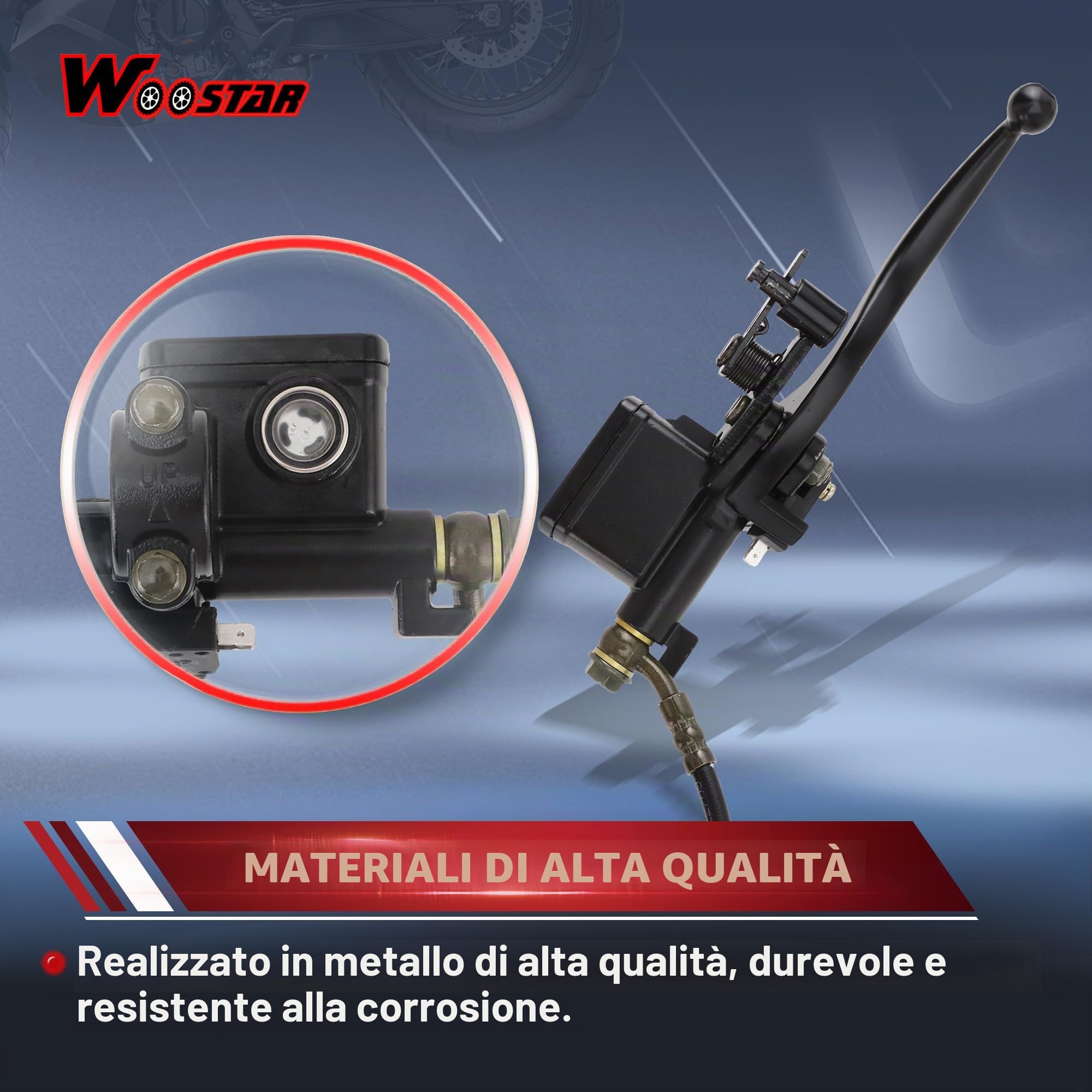 WOOSTAR Sinistra Pinza del Cilindro Principale del Freno Idraulico Sostituzione per Taotao Sunl Baja 50cc 70cc 90cc 110cc 125cc 150cc 200cc 250cc Quad Cinese ATV