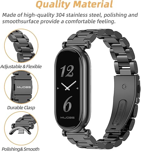 Miniatura 3 de MIJOBS Correa para Xiaomi Mi Band 8 Correa de repuesto transpirable para Mi Fit Band 8 SmartWatch Correas Pulsera Pulsera para Mujeres Hombres