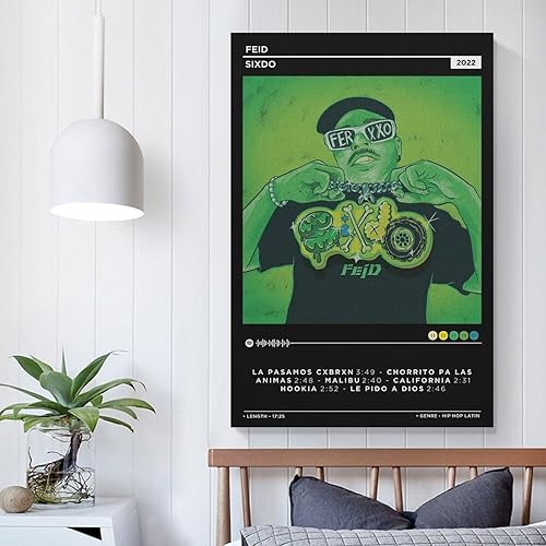 Miniatura 4 de DAXXIN Feid -Sixdo - Póster de lienzo decorativo para pared, sala de estar, dormitorio, decoración, regalo, sin marco, 20 x 30 pulgadas (19.7 x 29.5