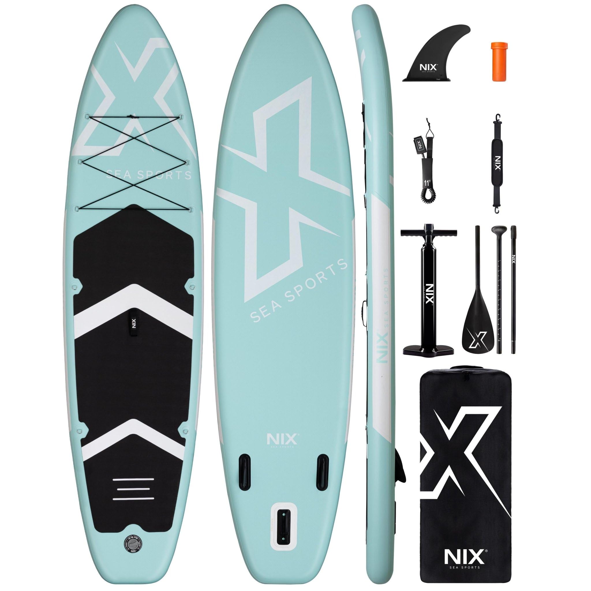 Nixsea Tavola Paddle Surf Gonfiabile 335 cm Sup Allround con Accessori, Antiscivolo, Chiglia Rimovibile, Paddle Surf Adulto fino a 159 kg