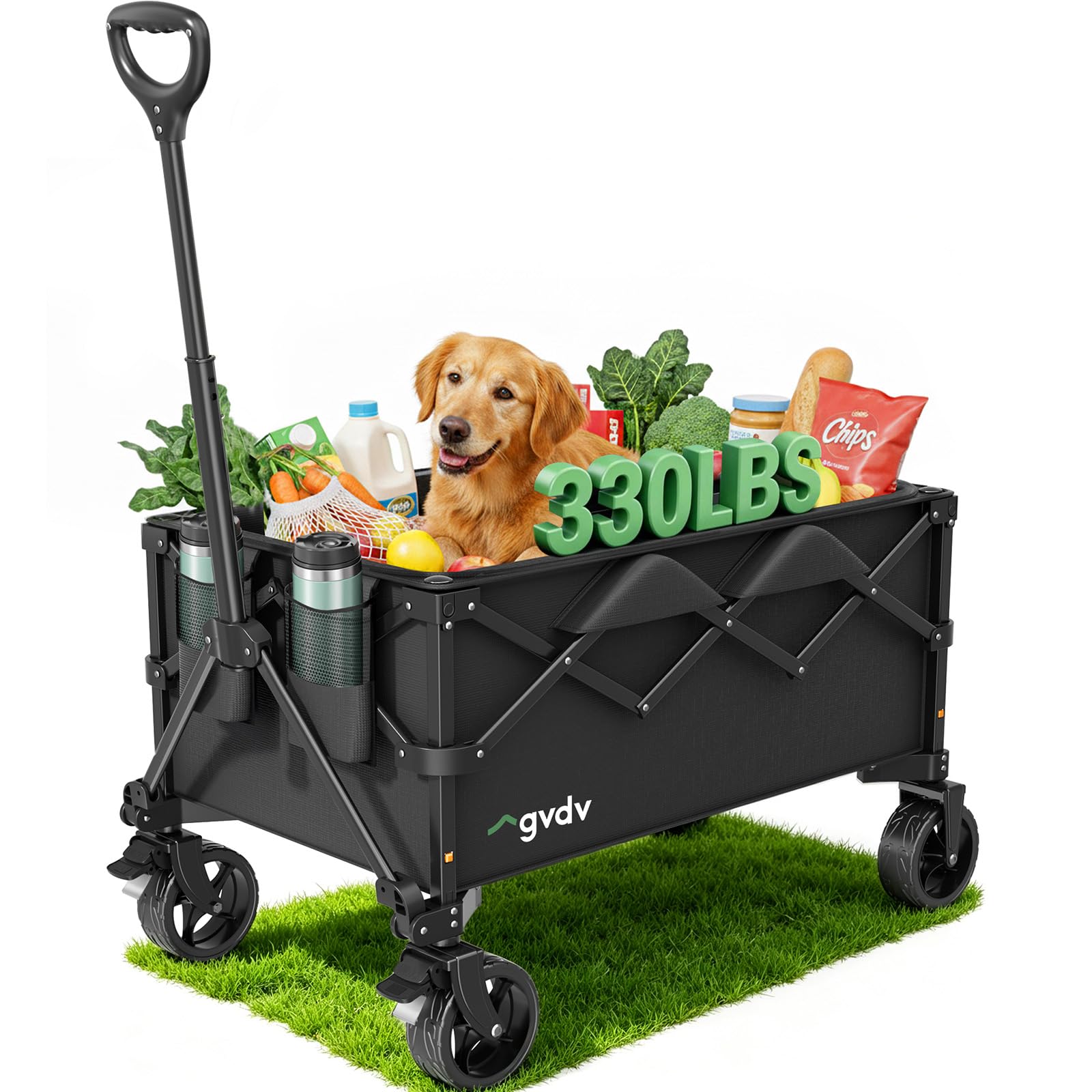 Amazon.com: GVDV CW35 Wagons Carts Foldable, 42-Inch Extended
