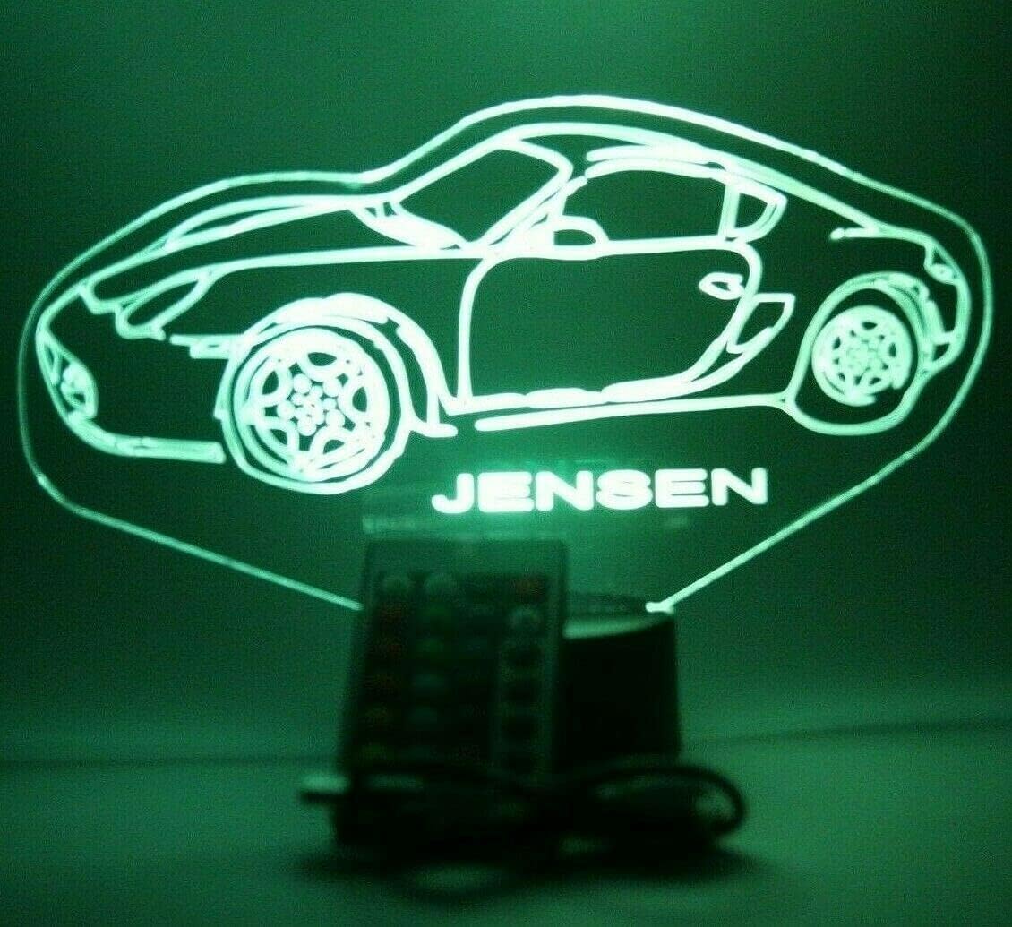 Rwce Car Night Light Up LED Personalized Name Engraved Fast Highly Exclusive Luxury Sports Car Table Lamp - It's WOW, With Remote, 16 Color Changing Options, Dimmer, Free Engraved, Great Gift
