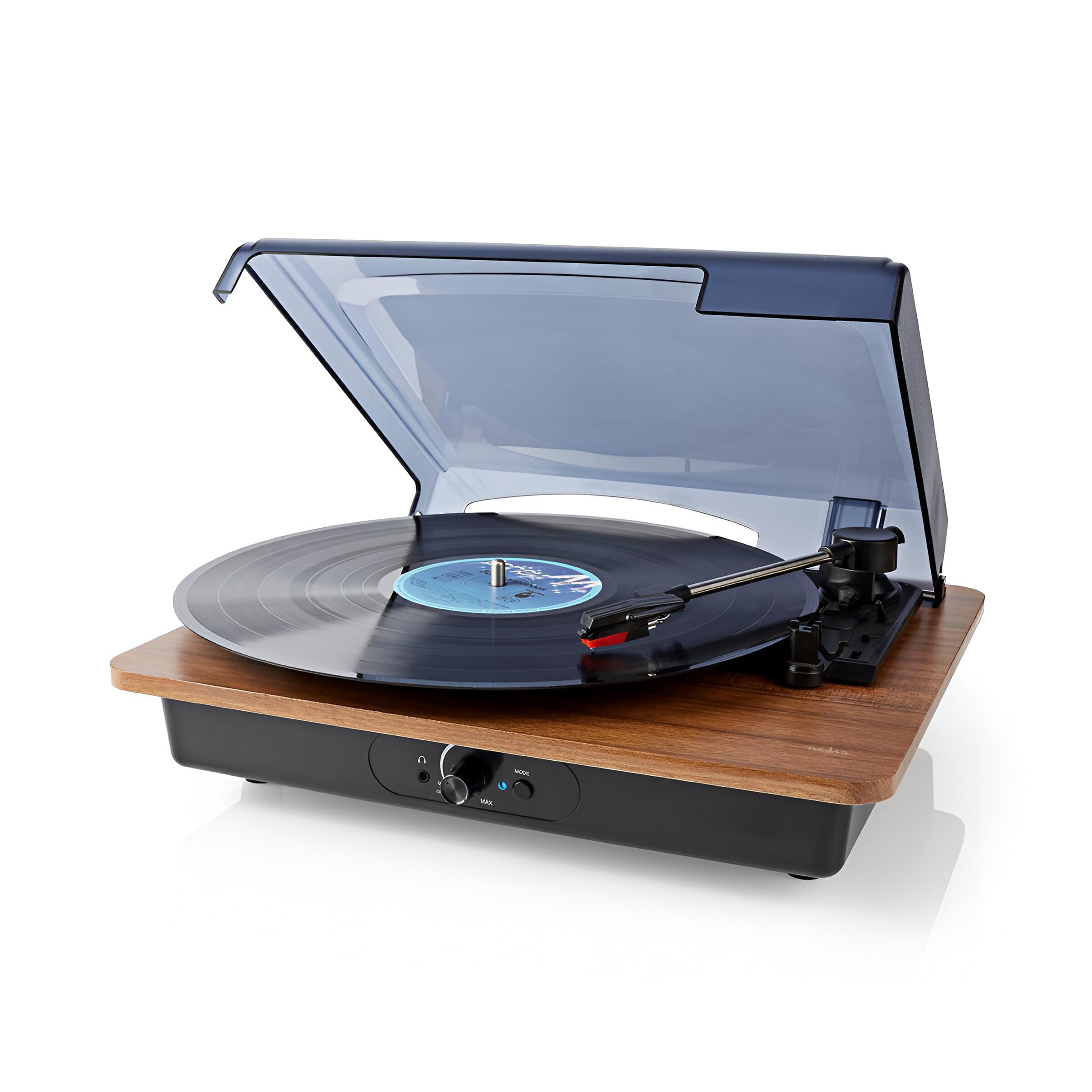 Giradischi con trasmissione a cinghia | 33/45 / 78 rpm | Trasmissione a cinghia | 1x RCA stereo | Bluetooth® | 9 W | Amplificatore (pre) incorporato | ABS/MDF | Marrone/Nero