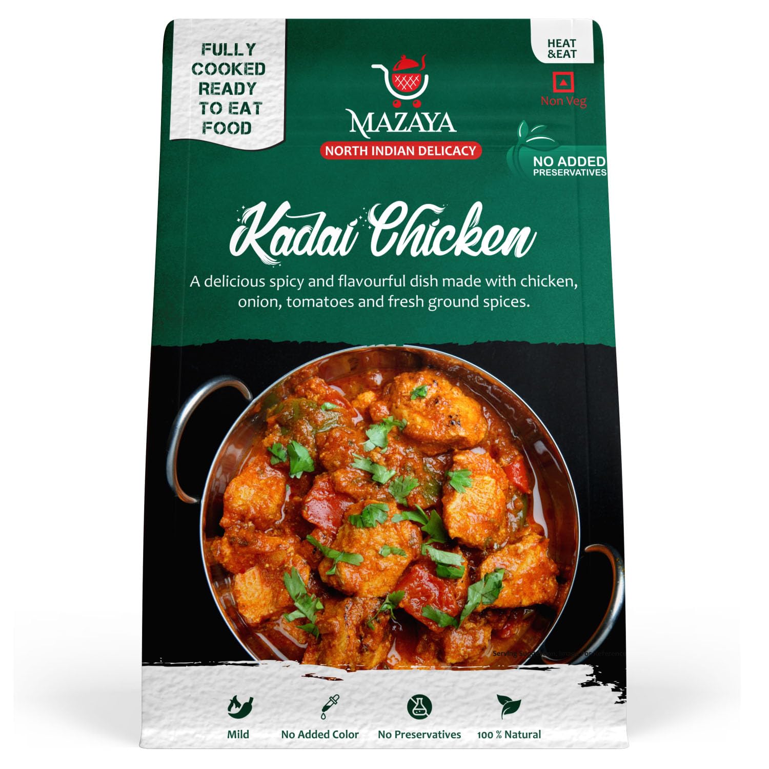 MAZAYA Heat & Eat Fully Cooked Ready To Eat Kadhai Chicken With No Added Preservatives 100% Natural (Non Veg 285Grams) (B0C96HM15Y) Amazon Price History, Amazon Price Tracker
