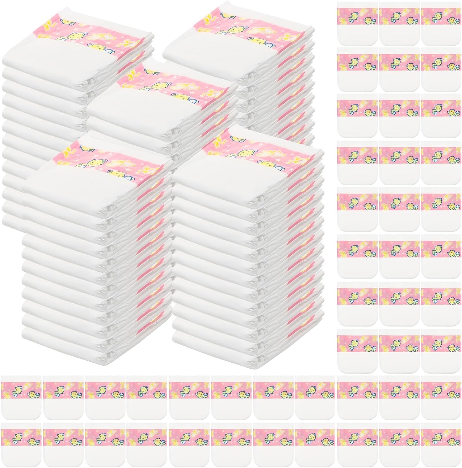 Libima 80 Pack Baby Doll Diapers Paper Reborn Doll Diapers