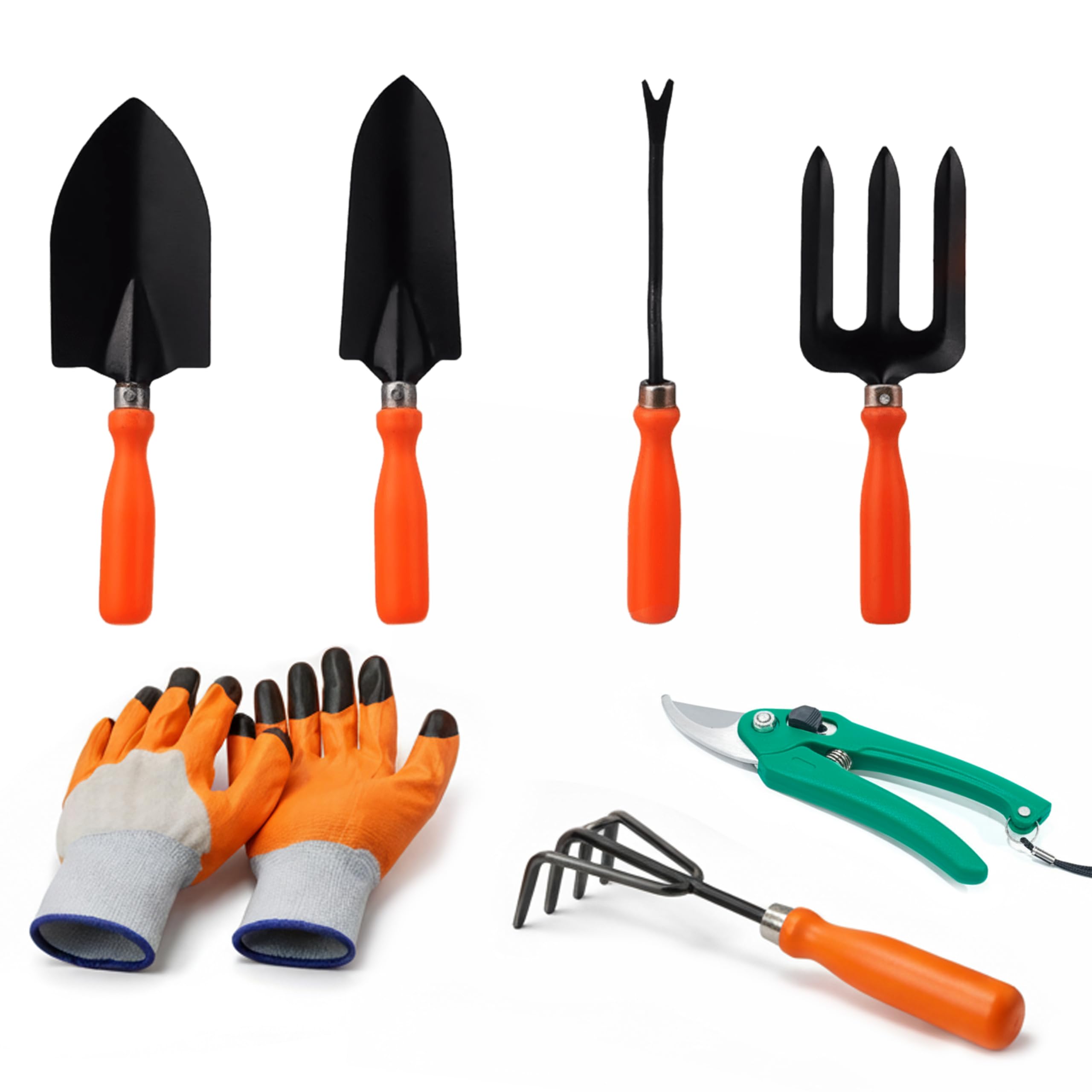 7 Pcs Gardening Tool Kit for Home Garden | Heavy Duty Garden Tools Set with Gloves & Pruner Cutter-image-5