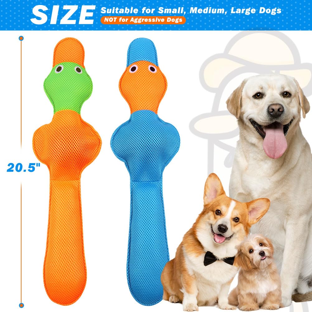 EXPAWLORER Juguetes flotantes para piscina de agua para perros, 2 unidades, color azul y naranja, para entrenamiento y masticación de mascotas, 50,5 cm