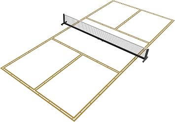 Murray Sporting Goods Standard Pickleball Court Marking Kit | Cardboard Stencil Paint Kit for Driveway, Asphalt or Concrete - Regulation Backyard Pickleball Court Kit 2.0